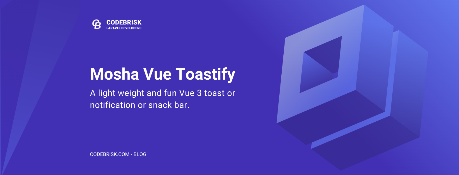 Mosha Vue Toastify - A Vue 3 toast or Notification Library cover image